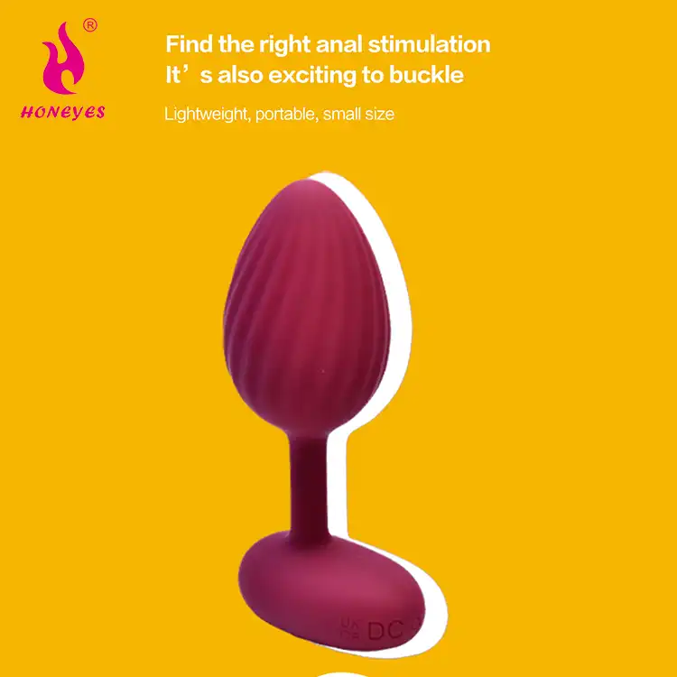 Vibrating Silicone Butt Plug With Remote Control